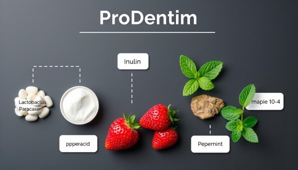 ProDentim key ingredients illustrated with natural sources