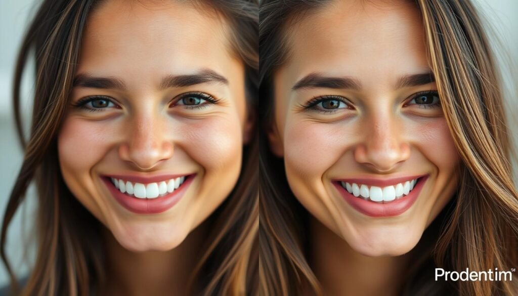 ProDentim probiotic review showing happy customer with healthy smile