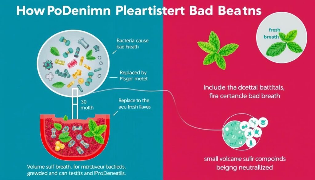 ProDentim probiotic review showing how it prevents bad breath at the source