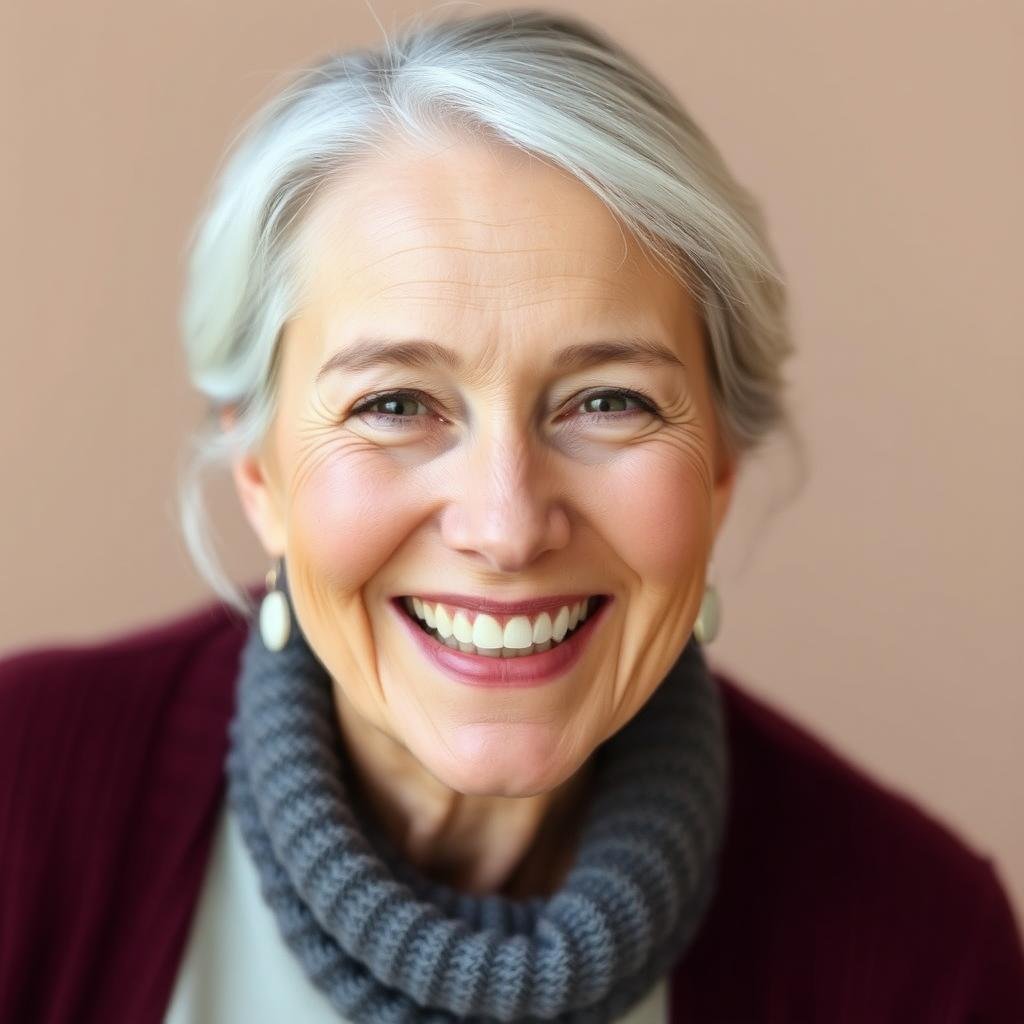 Senior woman with bright smile - Linda M.